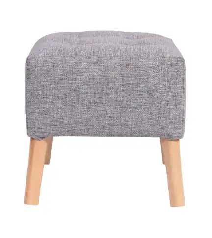 Pouf Alemania Gris Claro Omega 42x42x43 Cm Máxima Design