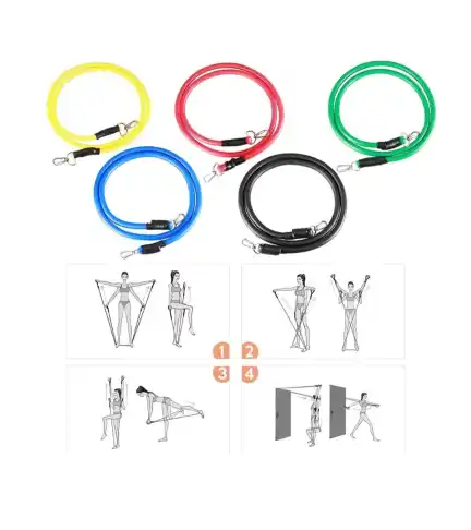 Kit 5 Bandas Elásticas Deportivas de Resistencia