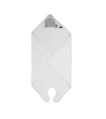 Toalla de Baño Infantil Clevamama Blanco y Gris