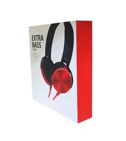 Audífono Plus Extra Bass Rojo con Cable Premium