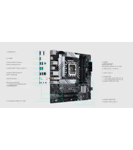 Placa Madre ASUS PRIME B660M-A D4 LGA1700