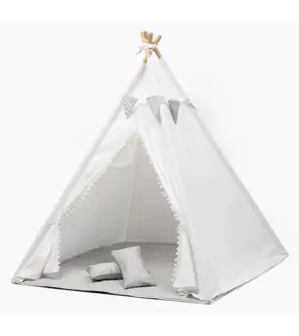 Carpa Tipi Infantil Blanca y Gris