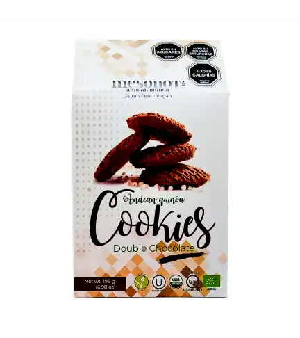 Galletas Doble Chocolate Veganas Orgánicas Sin Gluten 198 grs Mesonot