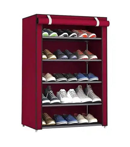 Closet Organizador Armable de Tela Wine Red 175 cm