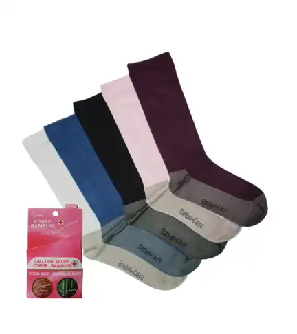 Pack De 12 Calcetines De Bambú + Cobre Para Mujer