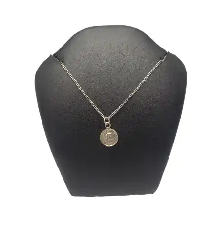 San Expedito collar en plata nacional de 980 y cadena tradicional 40 cm
