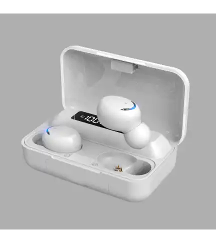 Audífonos True Wireless Bluetooth Indicador Blanco