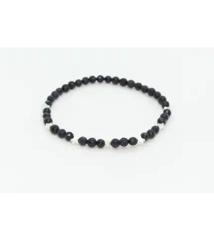 Pulsera hecha de Lluvia de Estrellas 4mm y Estrellitas de Plata 925