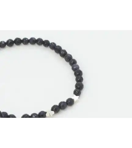 Pulsera hecha de Lluvia de Estrellas 4mm y Estrellitas de Plata 925