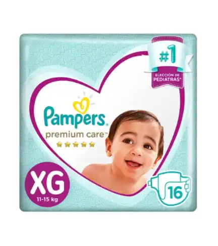 Pañal Pampers Premium Care XG 16 unidades