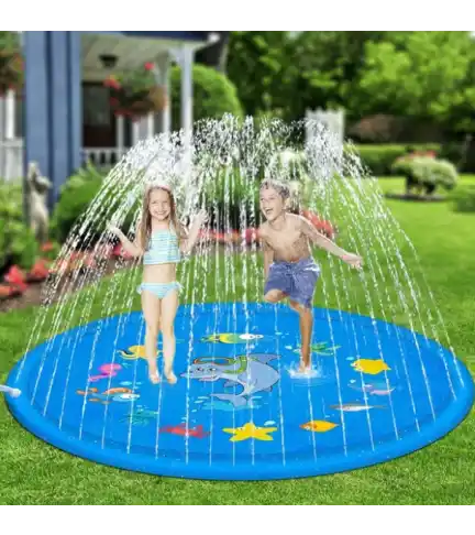 Piscina con Aspersor o alfombra de agua de 170cm