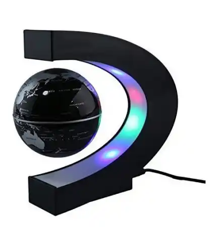 Lampara magnética, globo terráqueo.