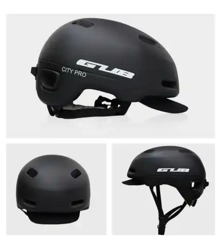 Casco Bicicleta City Visera Profesional Talla M Negro