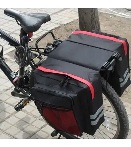 Bolso Bicicleta Organizador Tela 70x30x12 CM Rojo