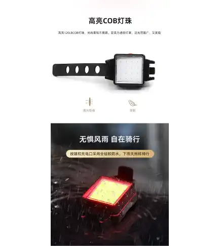 Luz trasera recargable