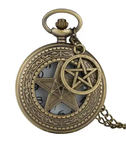 RELOJ BOLSILLO RETRO FIVE STAR PENTAGRAMA AM20