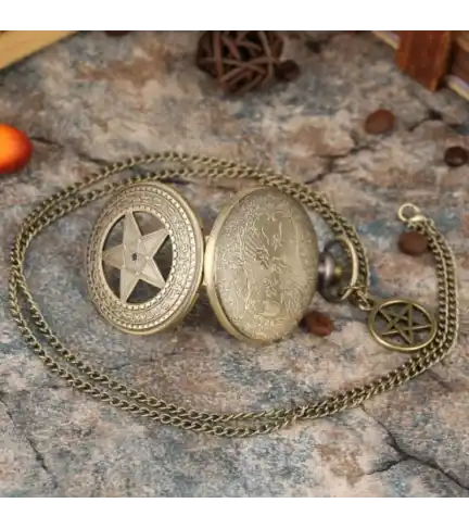 RELOJ BOLSILLO RETRO FIVE STAR PENTAGRAMA AM20