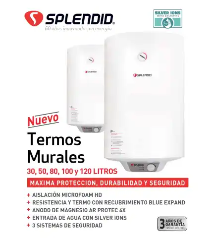 SPLENDID TERMO ELECTRICO 80 LITROS MURAL (NUEVO)