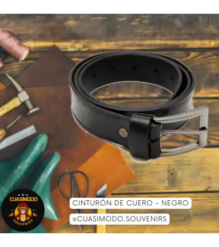 Cinturón de Cuero - Negro.
