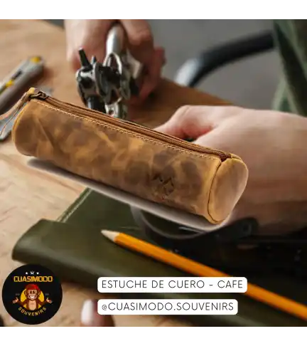 Estuche de Cuero - Café.