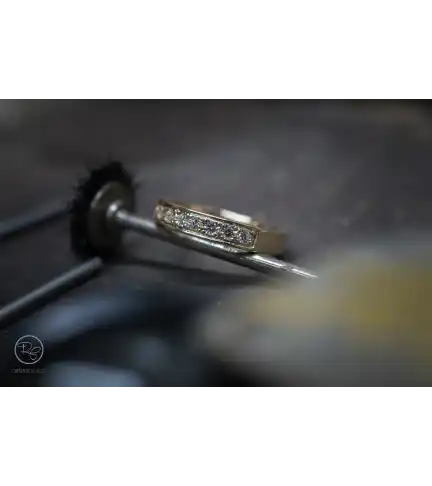 Anillo medio cintillo