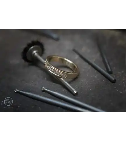 Anillo medio cintillo
