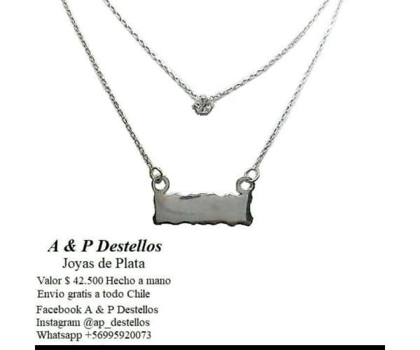 Collar doble en plata con punto de luz