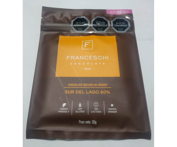 Chocolate Franceschi Sur de lago 60% cacao.