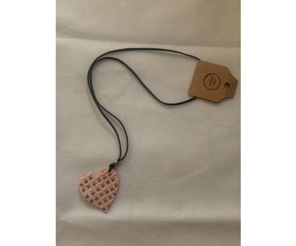 COLLAR PORCELANA CORDON TRENZADO (a398)