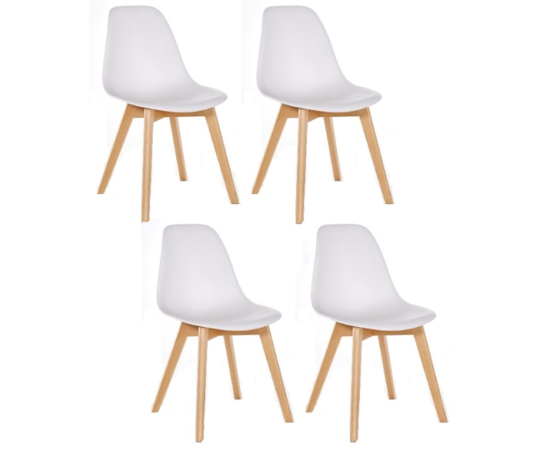 PAK 4 SILLA EAME TULIP / SIN ACOLCHADO