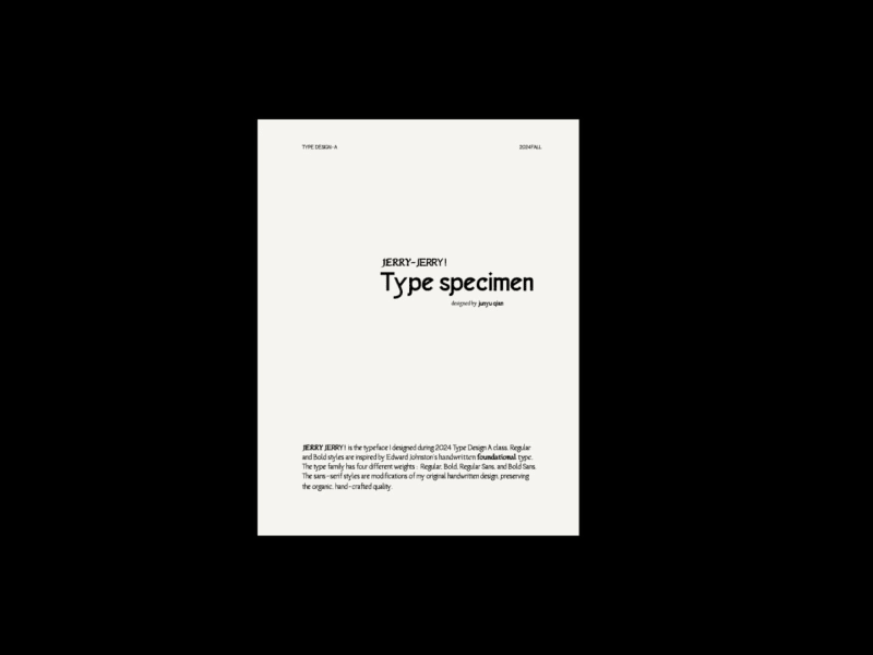 Jerry Jerry! typeface