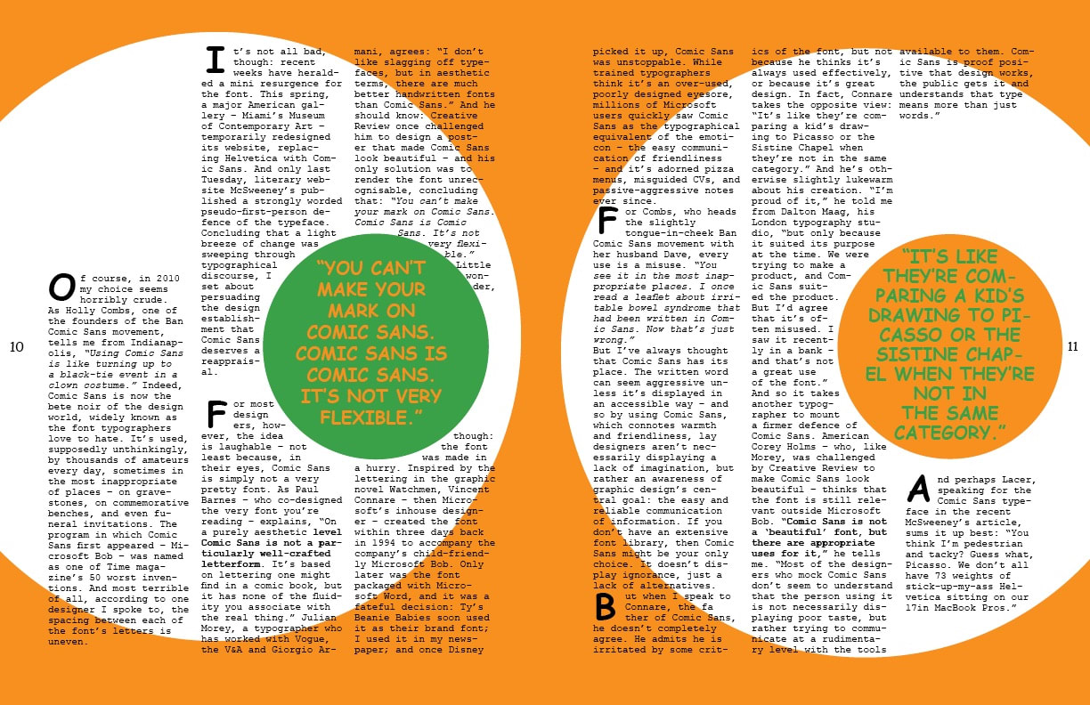 Looking Magazine Looks at Comic Sans
