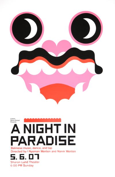 CalArts poster: A Night In Paradise by Aaron Vinton 