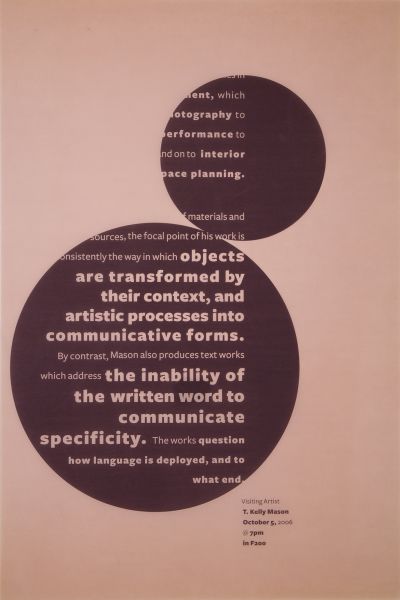 CalArts poster: T. Kelly Mason by Cassandra Chae 