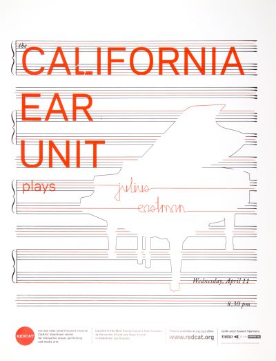 CalArts poster: REDCAT: California Ear Unit by Nikelle Orellana 