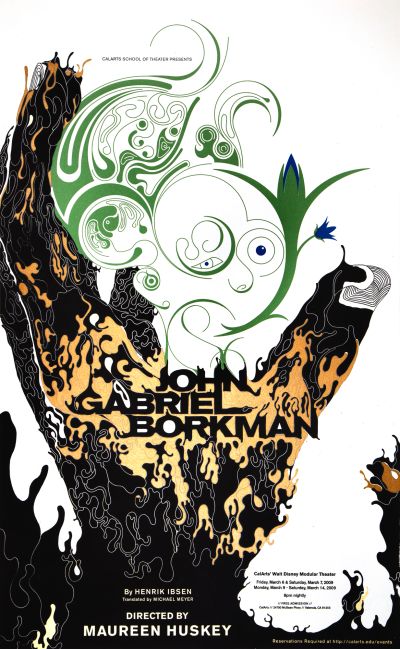 CalArts poster: John Gabriel Borkman by Daryn Wakasa Devin Dailey 