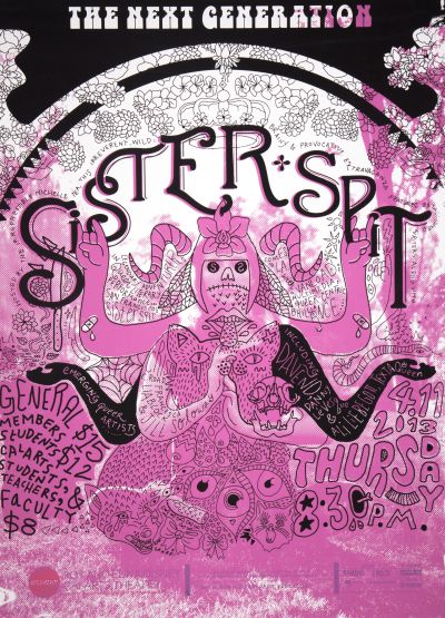 CalArts poster: REDCAT: “The Next Generation: Sister Spit” by Francesca Ramos 