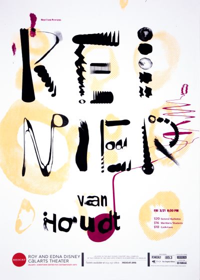 CalArts poster: REDCAT: Reinier van Houdt by Andrea Juhie Kim Garrett Chung 