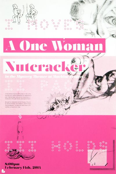 CalArts poster: A One Woman Nutcracker by Alex Ketchakmadze 