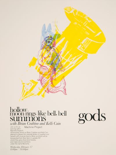 CalArts poster: Machine Projects: Summons Gods by Yinchen Niu 