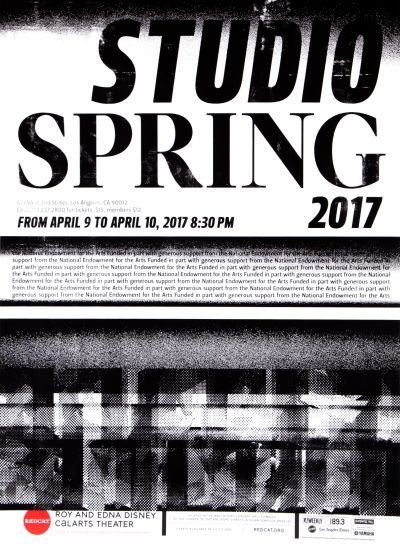 CalArts poster: REDCAT: 2017 Studio Spring by Erasmo Tapia Hui Yeon Hwang 