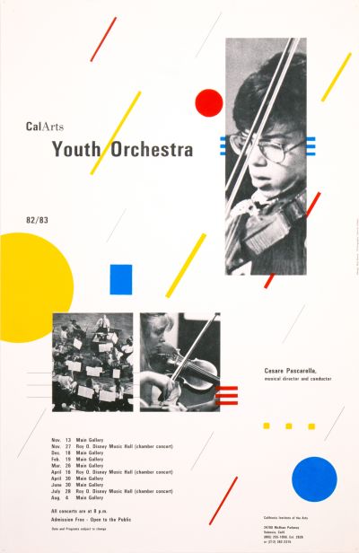 CalArts poster: CalArts Youth Orchestra by Robert Burns 