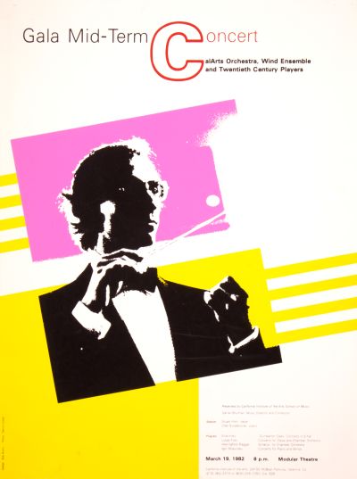 CalArts poster: Gala Mid-Term Concert by Robert Burns 
