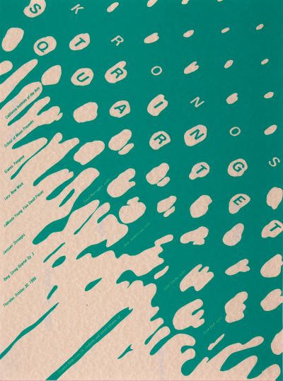CalArts poster: 1986 Kronos String Quartet by Laura Birr-Alders 