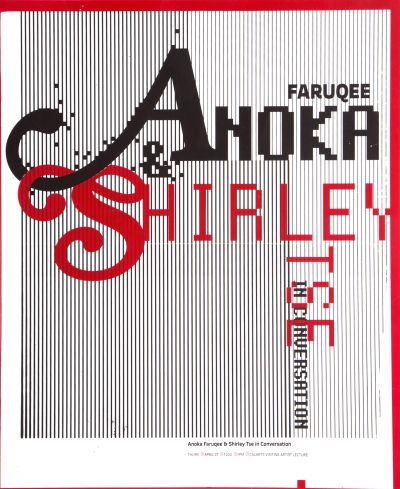 CalArts poster: Anoka Faruqee & Shirley Tse in Conversation by Jin Son 