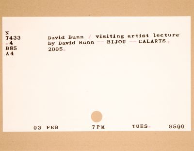 CalArts poster: David Bunn by Alisa Benfey 