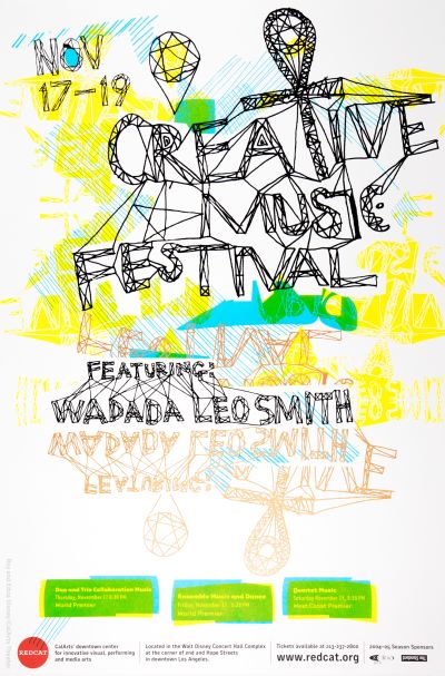 CalArts poster: REDCAT: Creative Music Festival by Colin Graham Justin O’Brien 