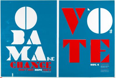 CalArts poster: Vote Obama: Make Change by Manuel Garcia 