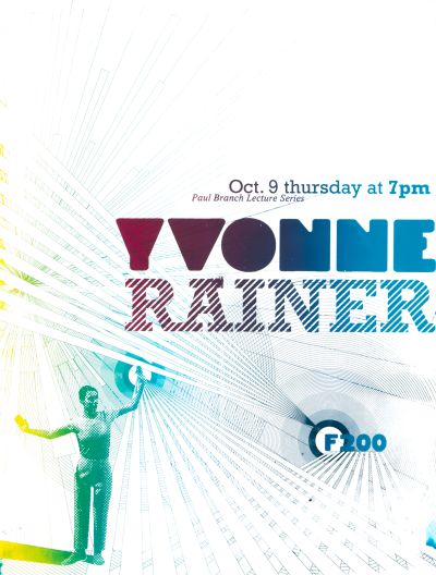 CalArts poster: Yvonne Rainer by Hye Jin Lee Maece Seirafi-Najar 