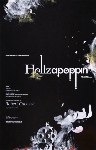 CalArts poster: Hellzapoppin by Daryn Wakasa Megan Lynch 